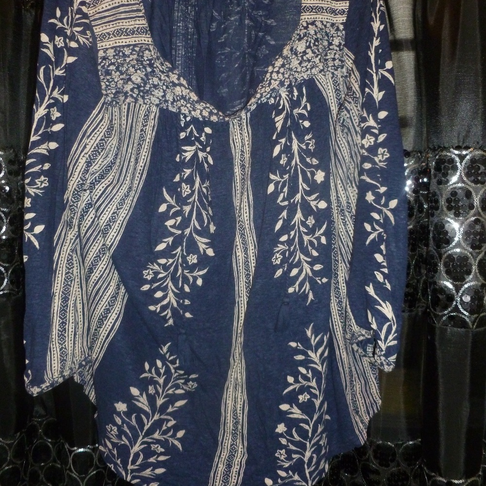 3 for 25 lucky brand boho floral blouse